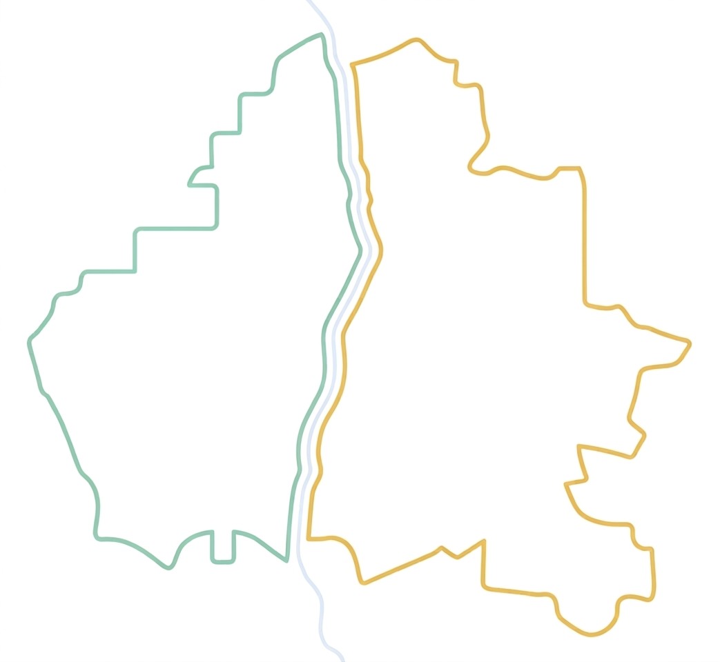Carte de la Drôme-Ardèche avec le fleuve Rhône en son centre